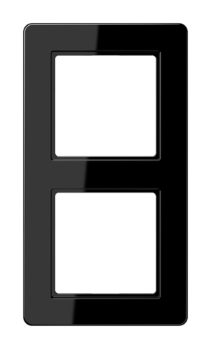 Рамка 2 поста JUNG AFLOW, черный блестящий