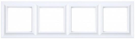 Eco Profi Standart Рамка  4-местная, цвет Белый