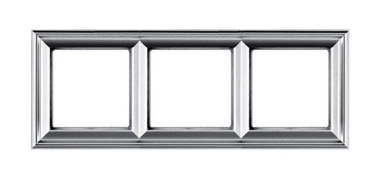 Рамка 3 поста JUNG ECO PROFI, алюминий