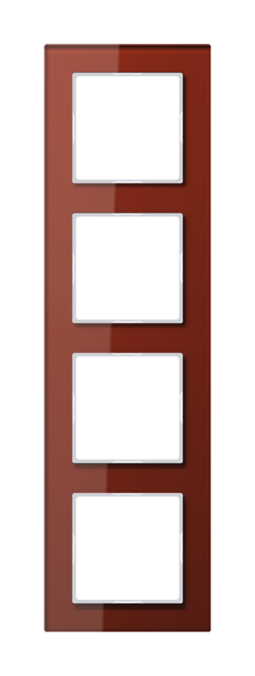 Рамка 4 поста JUNG A CREATION, красный