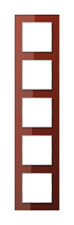 Рамка 5 постов JUNG A CREATION, красный