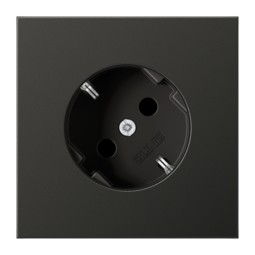 Розетка JUNG LS 990, скрытый монтаж, с заземлением, антрацит