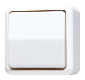 Выключатель 1-клавишный JUNG WG600, открытый монтаж, белый