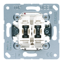 JUNG Мех Выключатель 2-клавишный контрольный для управления жалюзи 10А 250В