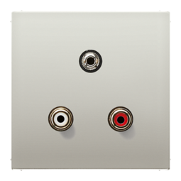 JUNG LS 990 Edelstahl Аудио Разъем (RCA) / Stereo Jack (TRS 3.5 mm)